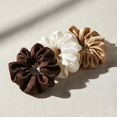 Coffret Chouchous Oversize en Soie de Murier - Volume & Soin Gleamy Atelier